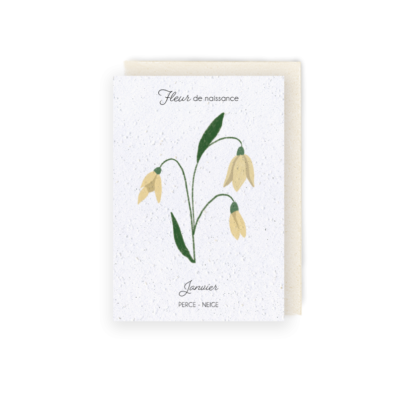Carte à planter fleur de naissance | Papierfleur