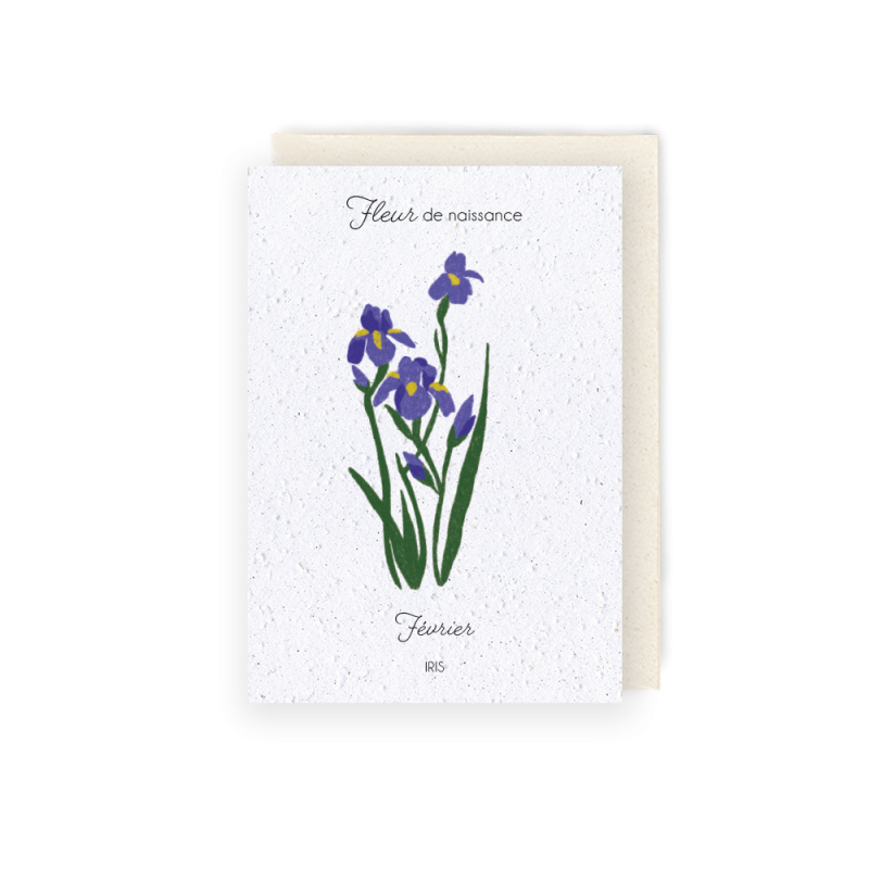 Carte à planter fleur de naissance | Papierfleur
