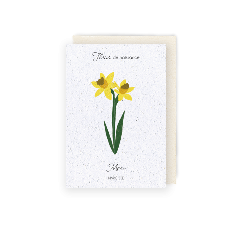 Carte à planter fleur de naissance | Papierfleur