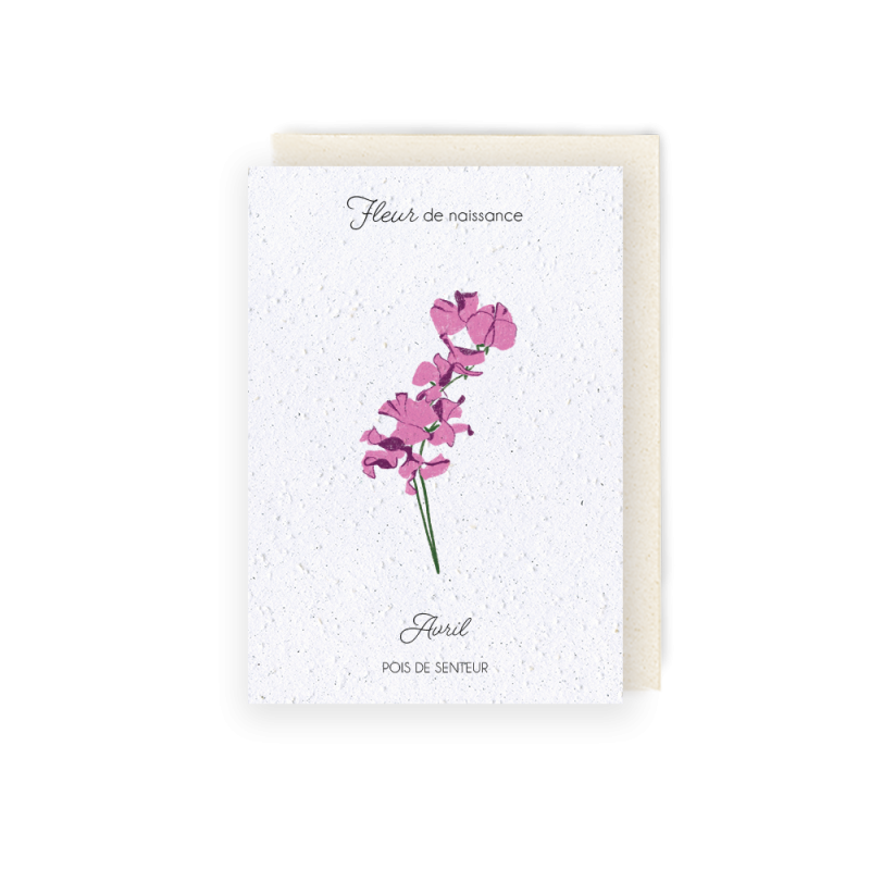 Carte à planter fleur de naissance | Papierfleur