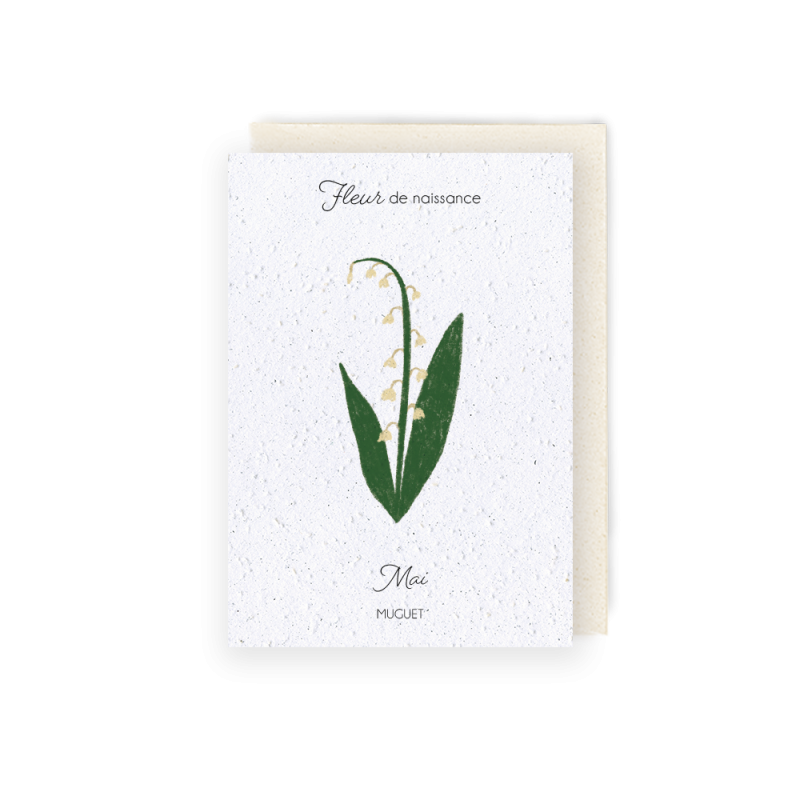 Carte à planter fleur de naissance | Papierfleur