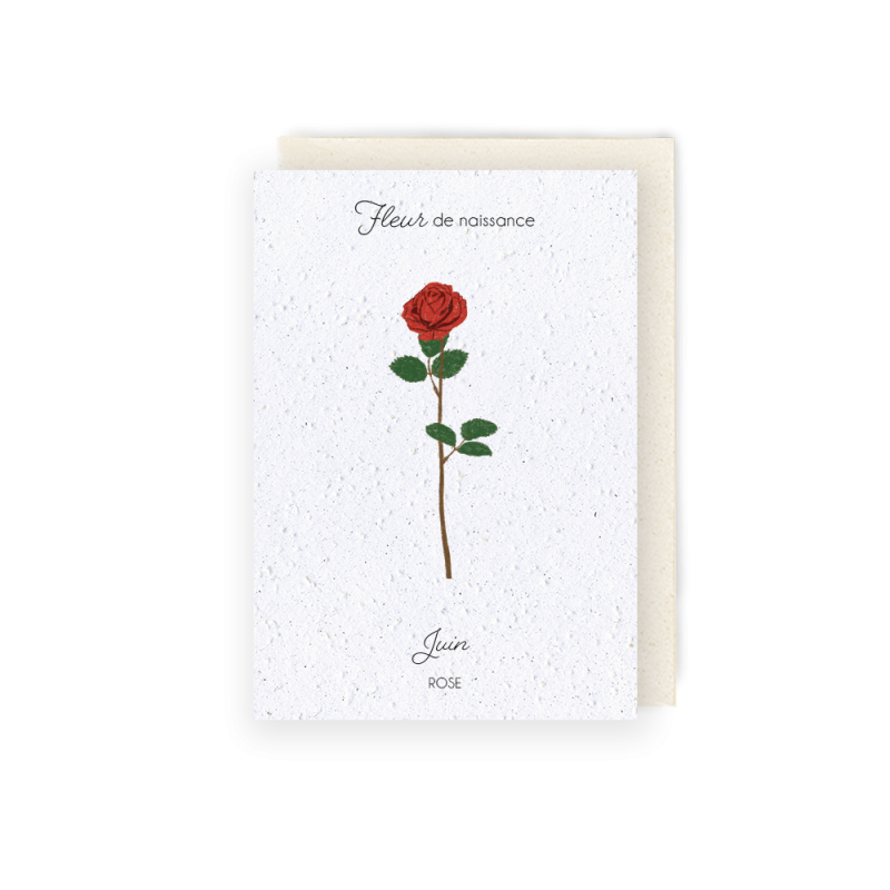 Carte à planter fleur de naissance | Papierfleur