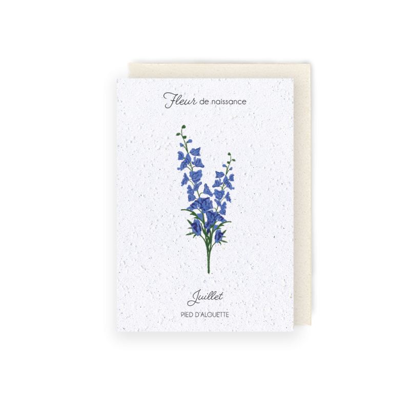 Carte à planter fleur de naissance | Papierfleur
