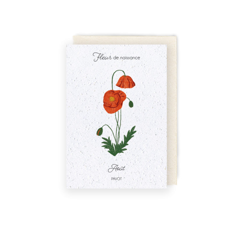 Carte à planter fleur de naissance | Papierfleur