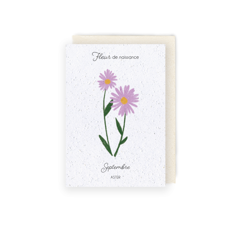 Carte à planter fleur de naissance | Papierfleur