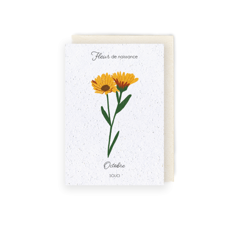 Carte à planter fleur de naissance | Papierfleur