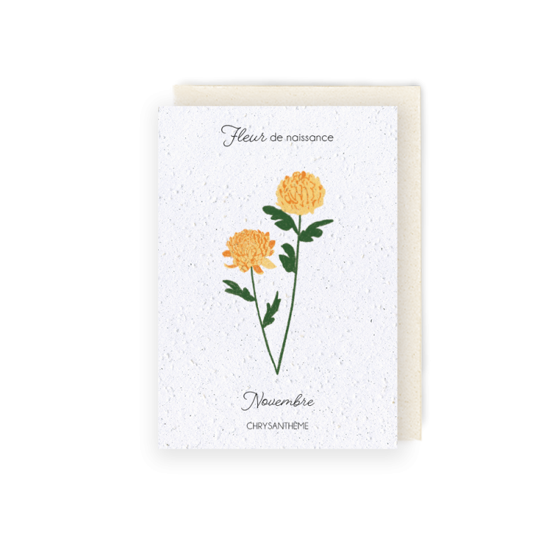 Carte à planter fleur de naissance | Papierfleur