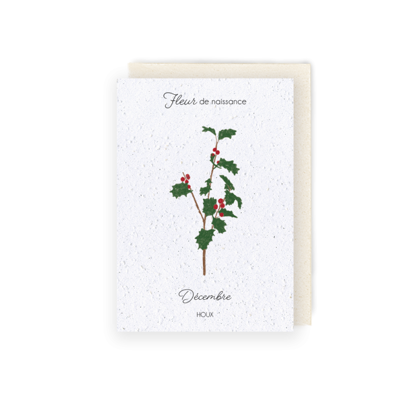Carte à planter fleur de naissance | Papierfleur