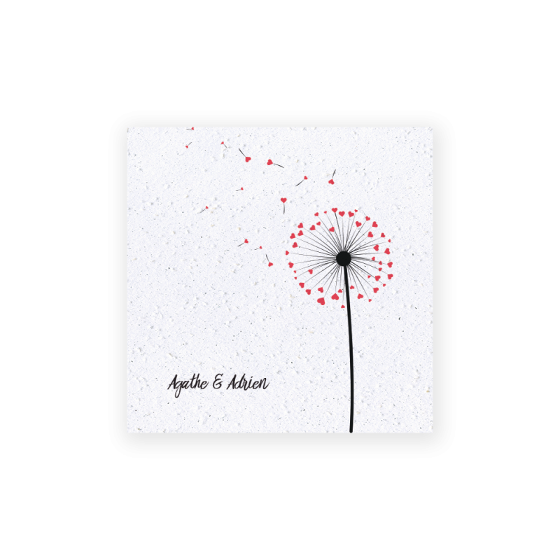 Faire-part "Pissenlit" | Papierfleur, le papier qui fleurit