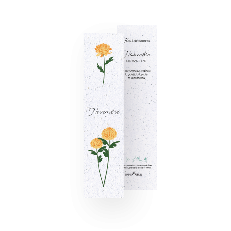 12 Marque-pages à planter - Fleurs de naissance | Papierfleur.fr, le papier qui fleurit