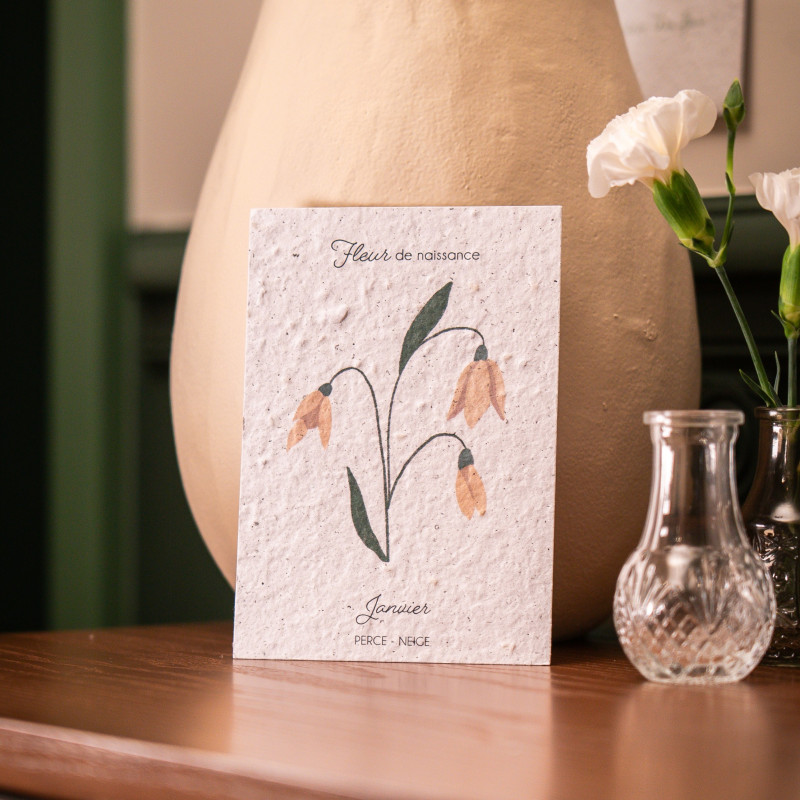 Carte à planter - Fleur de Naissance | Mois de Janvier